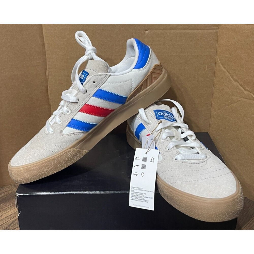 Adidas Busenitz Vulc II Vulcanized Skate Shoe Bliss Blue Bird Gum Size 4 H04886 - Picture 2 of 8